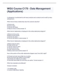 WGU Course C170 - Data Management &lpar;Applications&rpar; with complete solution guide&lpar;Published 2022&rpar;