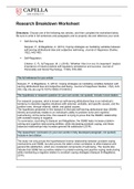 PSYC-FPX3520 Assessment1 Research breakdown worksheet