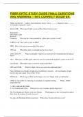 FIBER OPTIC STUDY GUIDE FINAL&vert; QUESTIONS AND ANSWERS &vert; 100&percnt; CORRECT BOOSTER&period;