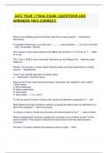 JATC YEAR 1 FINAL EXAM &vert; QUESTIONS AND ANSWERS 100&percnt; CORRECT&period;