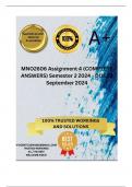 MNO2606 Assignment 4 &lpar;COMPLETE ANSWERS&rpar; Semester 2 2024 - DUE 23 September 2024 &semi; 100&percnt; TRUSTED Complete&comma; trusted solutions and explanations&period; 