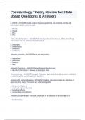 Cosmetology Theory Review for State Board Questions & Answers