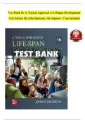 Test Bank for A Topical Approach to Lifespan Development 10th Edition By John Santrock&period;