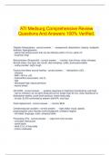 ATI Medsurg Comprehensive Review Questions And Answers 100&percnt; Verified&period;