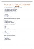 The Great Gatsby&colon; Full Book Quiz &lpar;ANSWERED&rpar; 2024&sol;25