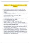  Nutrition ATI Questions And Answers 100&percnt; Verified&period;