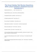 The Great Gatsby Test Review Questions With Latest Solutions &lpar;Updated Assured Satisfaction &rpar;