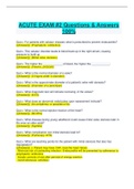 ACUTE EXAM &num;2 Questions & Answers 100&percnt;