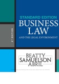 Business Law and the Legal Environment, Standard Edition,8TH