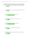 NURS 6512  Advanced Health Assessment Final Exam&period; Questions & Answers