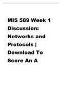 MIS 589 Week 1 Discussion Networks and Protocols Download To Score An A.pdf