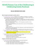 Midterm Exam Study Guide - NR602 &sol; NR-602 &sol; NR 602 &lpar;Latest&rpar; &colon; Primary Care of the Childbearing and Childrearing Family Practicum - Chamberlain