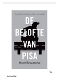 Boekverslag Nederlands  De belofte van Pisa, ISBN: 9789044628371