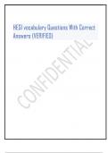 Exam &lpar;elaborations&rpar; HESI vocabulary