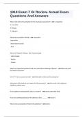 1010 Exam 7 GI Review&period; Actual Exam Questions And Answers 