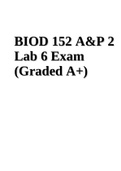 BIOD 152 A&P 2 Lab 6 Exam &lpar;Graded A&plus;&rpar;