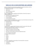 NURS 6512 WK 10 QUIZ QUESTIONS AND ANSWERS