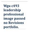 Wgu c493 leadership professional image passed no Revisions portfolio.