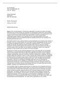 Begeleidende brief (Adviesrapport Kasteel Rosendael) - Hogeschool Saxion Tourism Management (module2) jaar 1