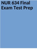 NUR 634 Final Exam Test Prep
