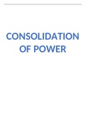 AQA A Level Depth Study Notes - Russia: Consolidation of Power 