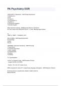 PA Psychiatry EOR questions and answers rated A&plus; 2024&sol;2025