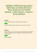 CMN568 &sol; CMN 568 &lpar;Latest 2024 &sol; 2025&rpar; Intro to Family NP Unit 4 Exam Questions and Verified Answers &vert; 100&percnt; Correct &vert; Grade A &ndash; South Alabama