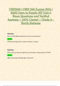 CMN568 &sol; CMN 568 &lpar;Latest 2024 &sol; 2025&rpar; Intro to Family NP Unit 5 Exam Questions and Verified Answers &vert; 100&percnt; Correct &vert; Grade A &ndash; South Alabama