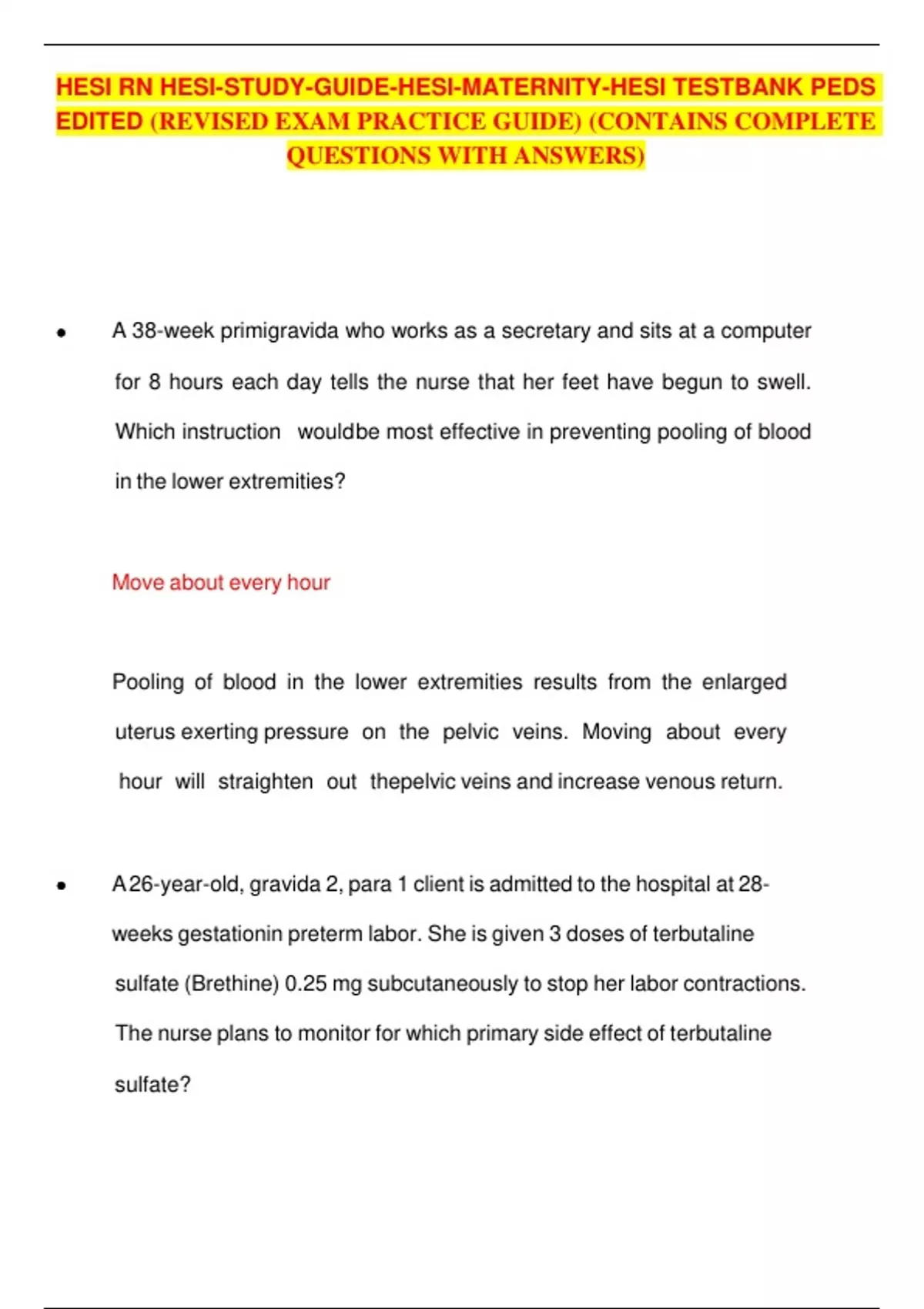 HESI RN HESI-STUDY-GUIDE-HESI-MATERNITY-HESI TESTBANK PEDS EDITED ...