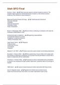 Utah SFO Final  Exam Questions and Answers New &lpar;2024&sol;2025&rpar; Solved 100&percnt; Correct