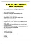 NURO 670 Final - Infections Exam Study Guide 