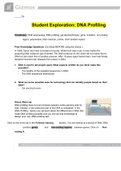 Gizmos Student Exploration: DNA Profiling - Answer Key LATEST EDITION GRADED A++