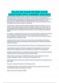 NCLEX-RN EXAM REVIEW EXAM QUESTIONS WITH ANSWER 2024&sol;2025