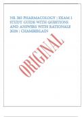 Exam &lpar;elaborations&rpar; NR293 Pharmacology