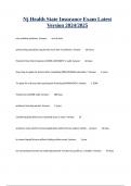 Nj Health State Insurance Exam Latest Version 2024&sol;2025
