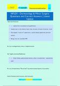 NPLEX - Dermatology & Minor Surgery Questions and Correct Answers &vert; Latest  Update