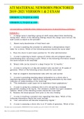 ATI MATERNAL NEWBORN PROCTORED  STUDY BUNDLE PACK SOLUTION &lpar;Questions and Answers &rpar;&lpar;2019 - 2023&rpar; &lpar;Verified Answers&rpar;