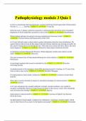 Pathophysiology module 3 Quiz 1