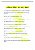Pathophysiology Module 1 Quiz 1