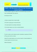NUR 1140 Questions and Correct Answers &vert;  Latest Update