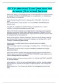 FTCE Professional Exam Questions And Answers &vert; Guaranteed Success