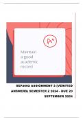 SEP2602 ASSIGNMENT 2 &lpar;VERIFIED ANSWERS&rpar; SEMESTER 2 2024 - DUE 20 SEPTEMBER 2024