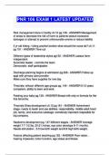 PNR 106 EXAM 1 LATEST UPDATED