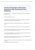   Drivers Ed Georgia Latest Exam Questions With Guaranteed Pass Solutions&period;