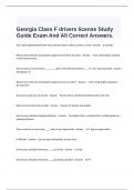  Georgia Class F drivers license Study Guide Exam And All Correct Answers&period;