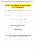 History of Rock and Roll Exam 1 2024 LATEST UPDATE&excl;&excl;