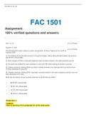 Financial Accounting And Reporting (FAC1501) Assignment 