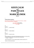 MARK KLIMEK NCLEX STUDY GUIDE NOTES  2024 Reviewed