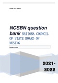 National Council of State Boards of Nursing Questions Exam Test Bank 2024 Reviewed