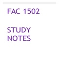 UNIVERSITY OF SOUTH AFRICA FAC 15O2 EXAM STUDY NOTES COMPLETE GUIDE 